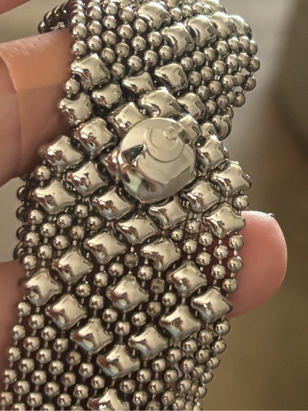 SG Liquid Metal by Sergio Gutierrez Wide Mesh Bracelet - Picture 3 of 6